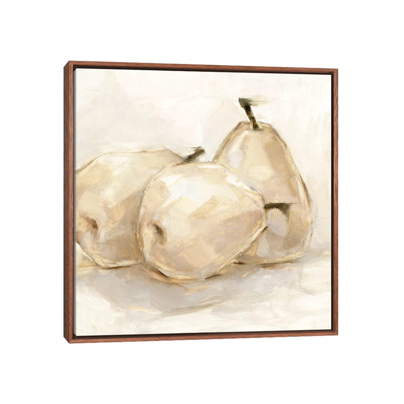 "White PEAR Study II" par Ethan Harper, reproduction d’art, Toile avec cadre en bois brun classique, Aucun mat