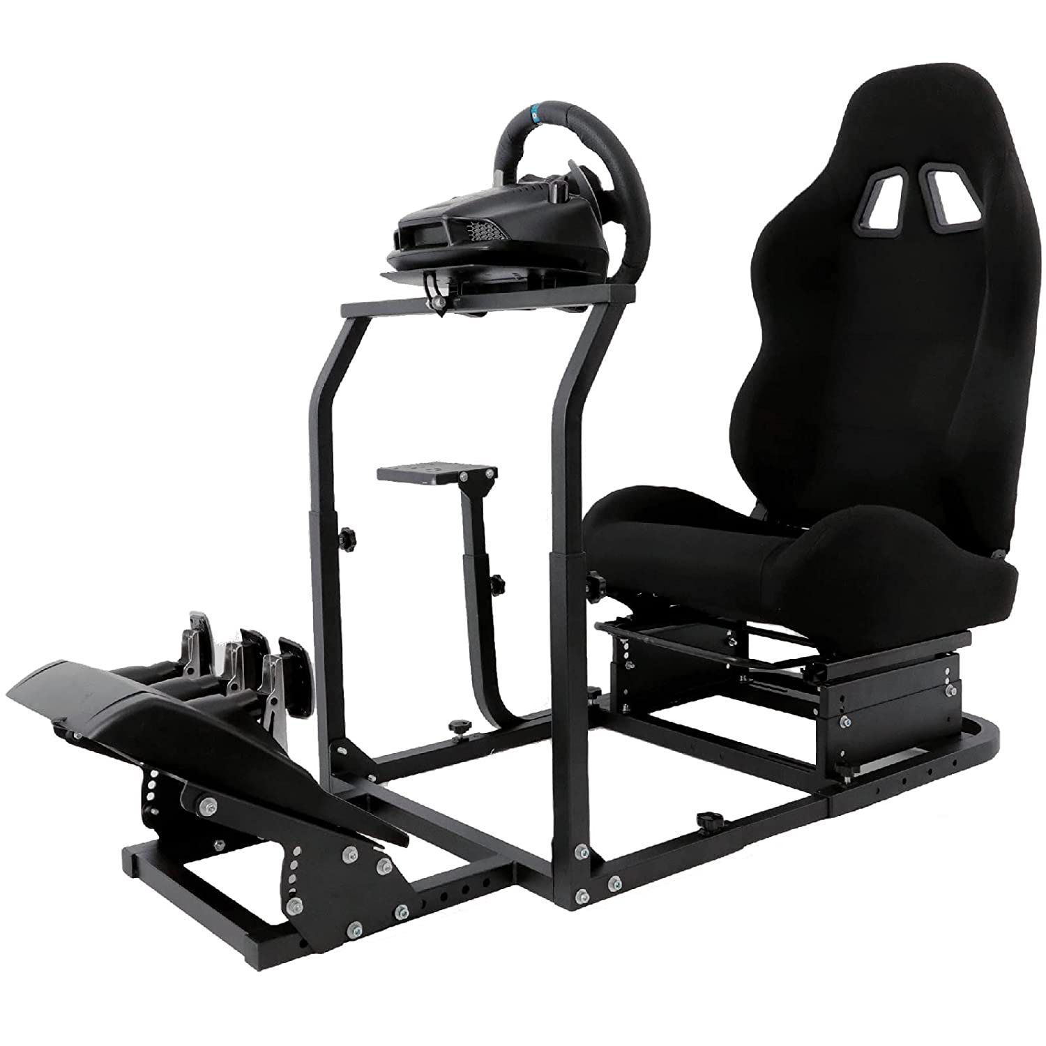 Inbox Zero Racing Game Simulator Stand with Black Seat, Not include  Steering Wheel Shifter Pedal | Wayfair