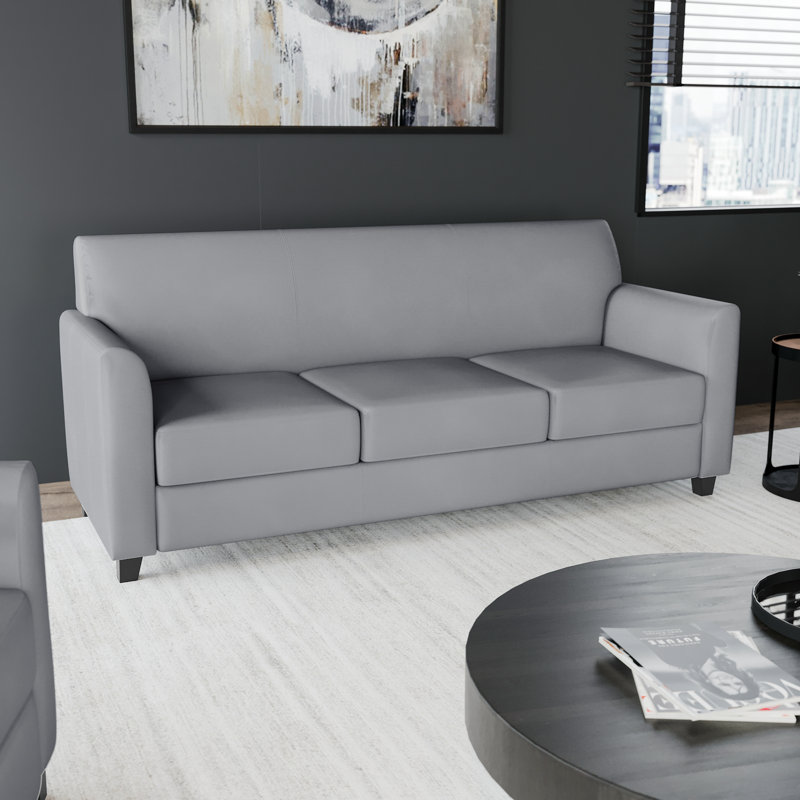 Canapé LeatherSoft Statice Series, Gris, Noir