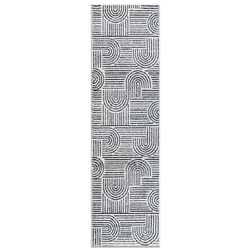 Rambo Bohemian Stripe Arch Design Area Rug, Runner 2' x 7'