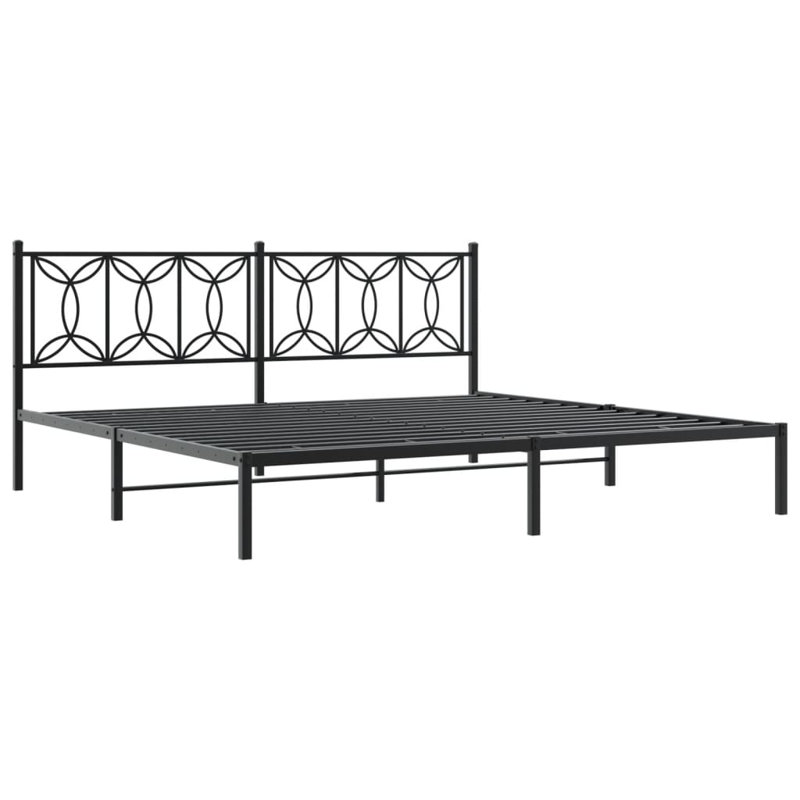 Courtemanche Metal Open-Frame Bed, Black