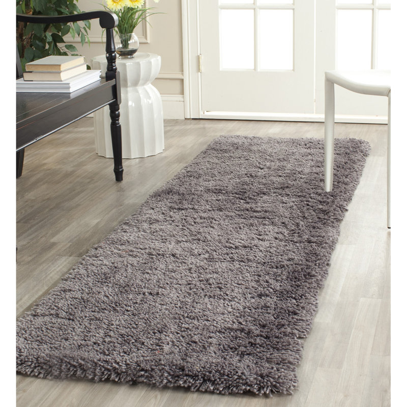 Assar Handmade Tufted Gray Area Rug, Runner 2'3" x 8'