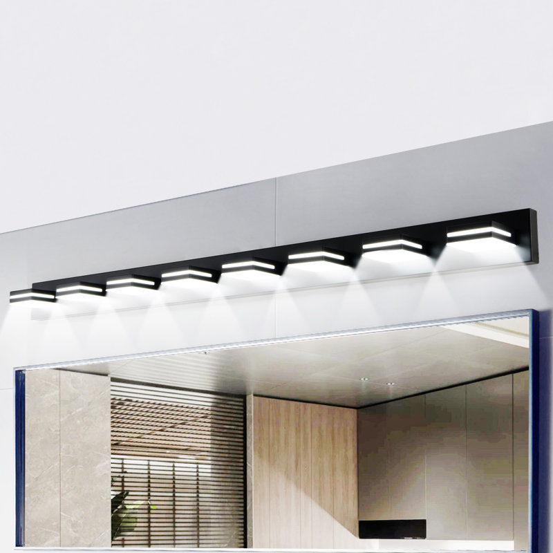 Éclairage de meuble-lavabo moderne à DEL, Noir, noir, noir, noir