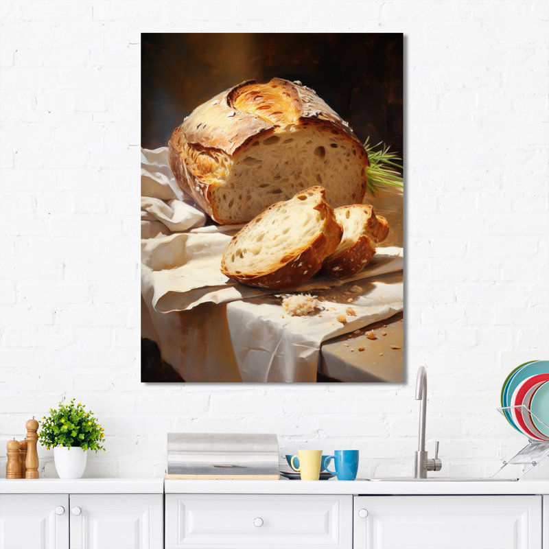 Art sur toile Couvin Food Artisan Bread II, H 32 po x l 24 po x P 1 po, Toile tendue