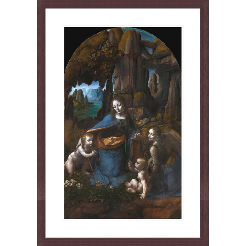 Virgin of the Rocks by Leonardo da Vinci -Framed Giclee Print, H 29,5 po x l 20,6 po