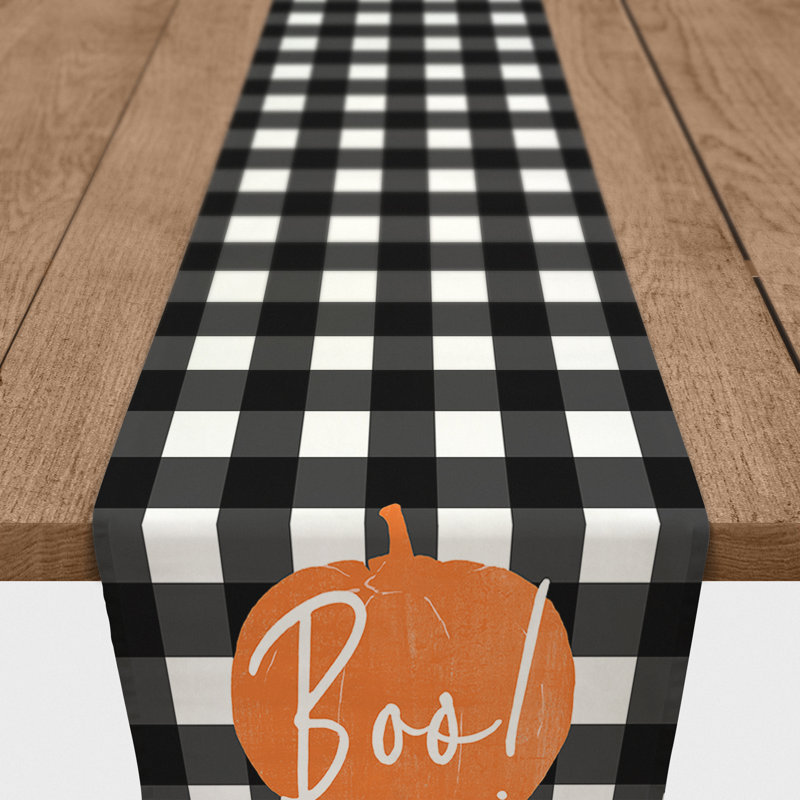 Lydd Boo Buffalo Check Table Runner, 90" L x 16" W