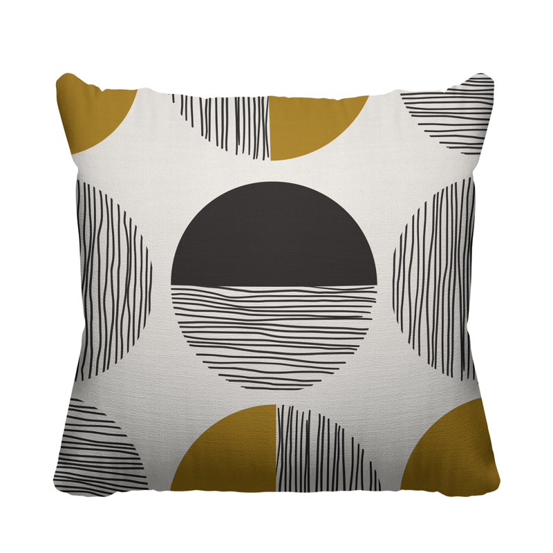 Coussin intérieur / extérieur Dubo, Jaune, L 17 po x H 17 po