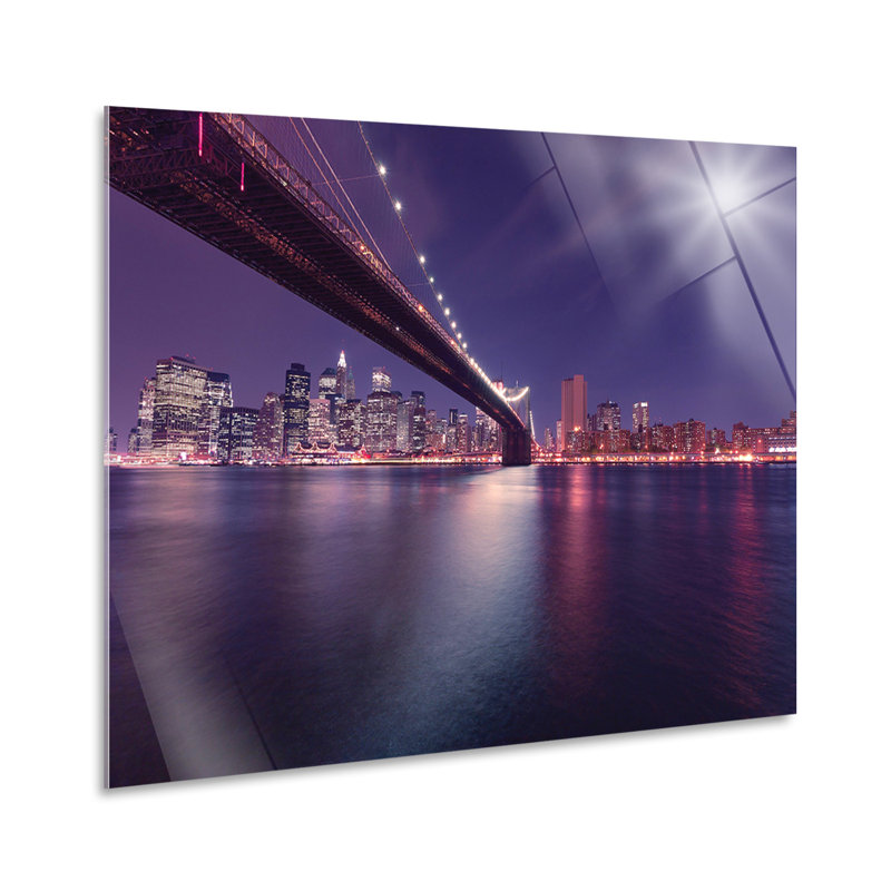 New York by Night - Unframed Photograph, 65cm H x 95cm W