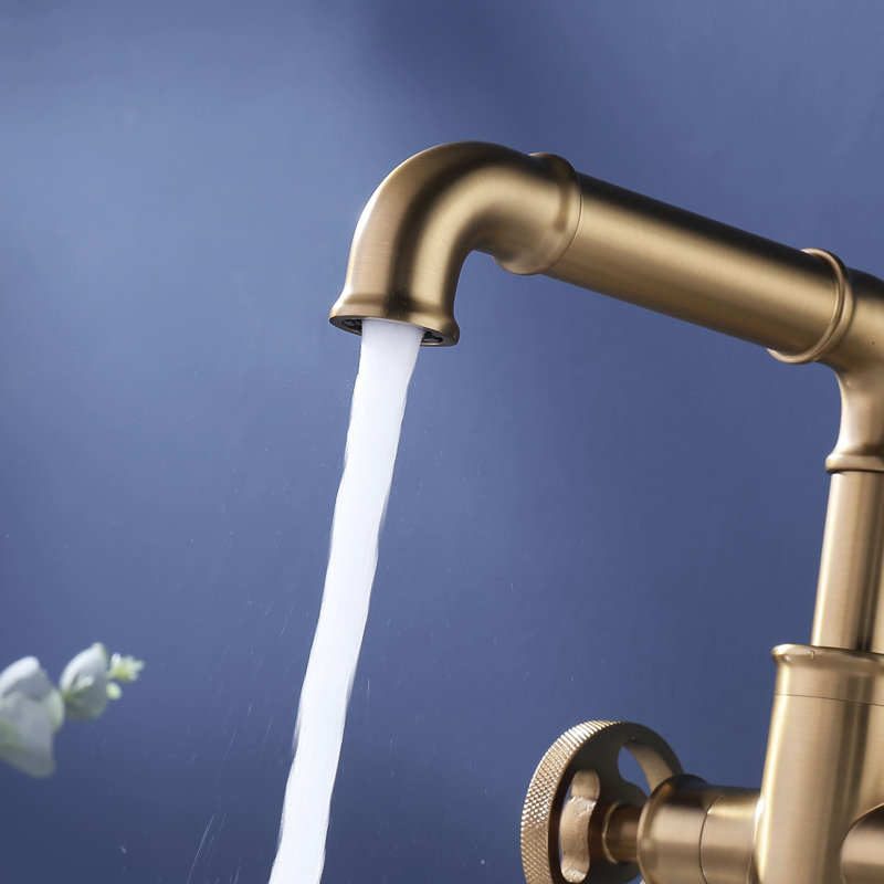 2-handle Bathroom Faucet, Brushed Gold
