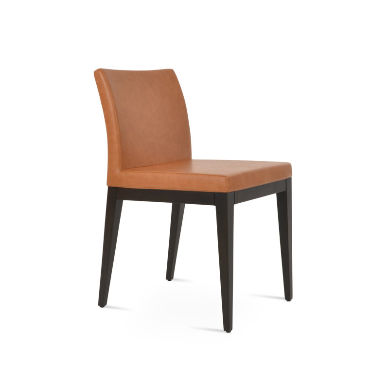Chaise en bois Aria, Wengé, Caramel