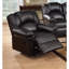 Fauteuil inclinable souple, fauteuil inclinable 1 pièce, fauteuil oscillant, cuir reconstitué noir