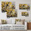 Motifs jaunes et gris en fusion artistique - art mural mosaïque acrylique bohème-101524798