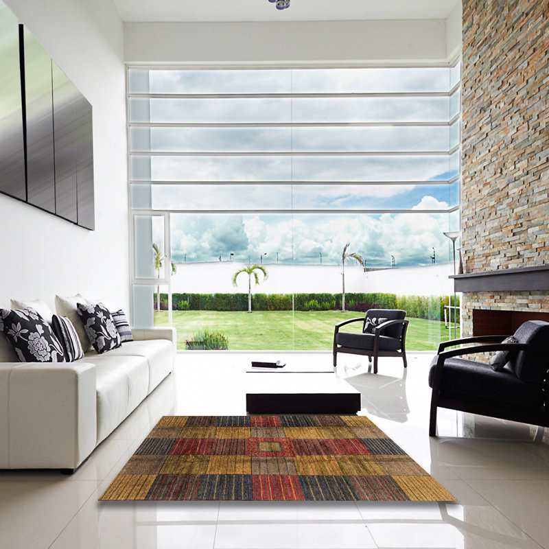 Abstract Indoor Rug, Square 4'