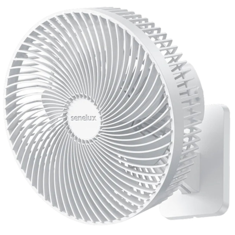 Senelux 10 Inch Wall Mounted Fan with Optional Remote Control and Four Selectable Windspeeds