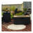 Rattan Fire Pit Table with Propane Tank Holder, Fire Table with Ceramic Tile Table Top