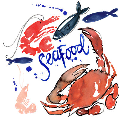 Fruits De Mer II by Jennifer Paxton Parker - Wrapped Canvas Print