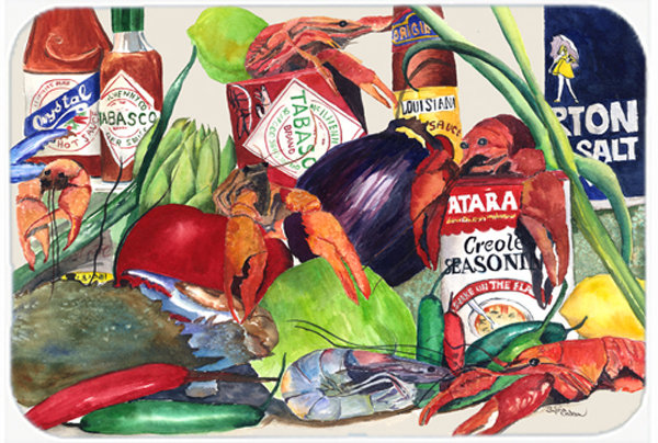 Planche à découper en verre trésors caroline Louisiana Spices