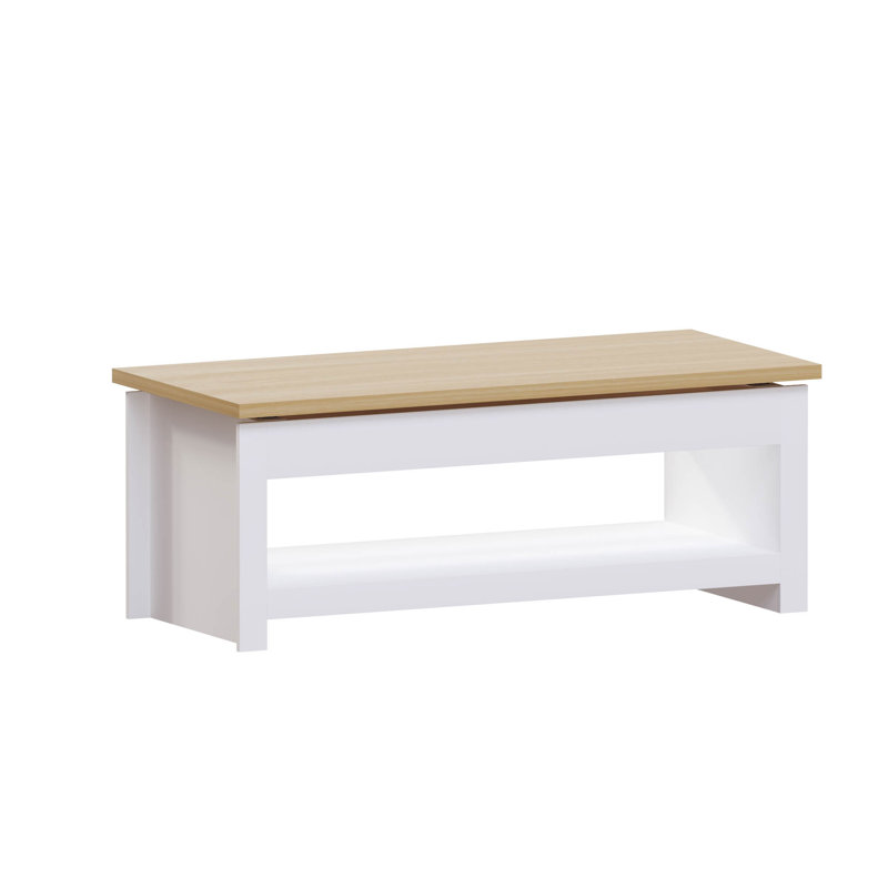 Beacsfield Sled Coffee Table with Storage, White