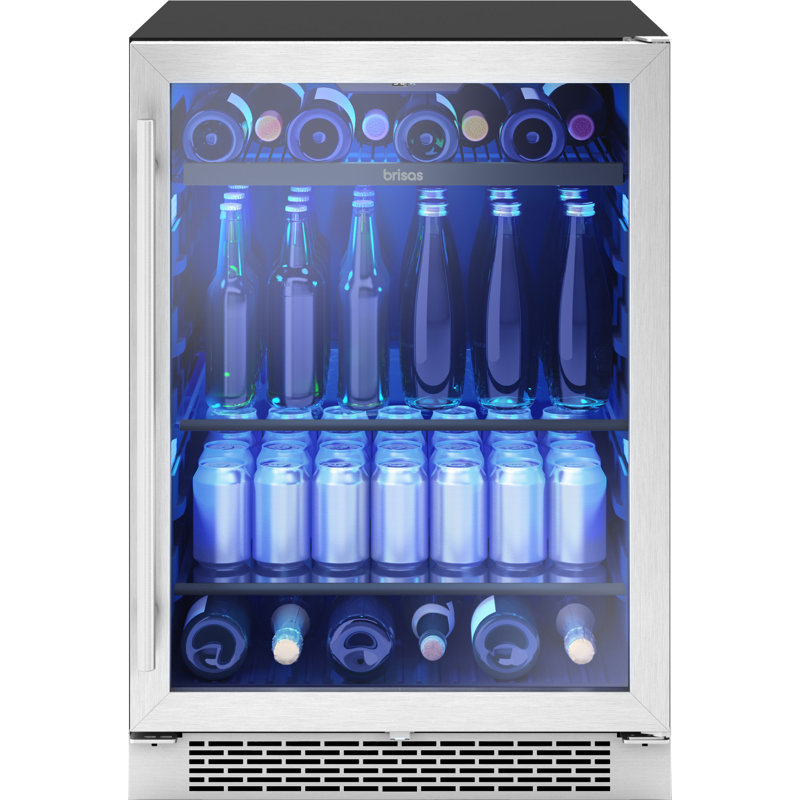 Brisas by Zephyr 24" 8-Bottle and 112-Can Single Zone Beverage Cooler