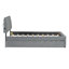 Lit plateforme tapissier simple avec lit gigogne Teddy-1215276523