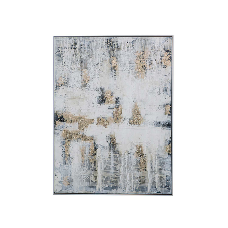 Art mural, Gris / or / blanc