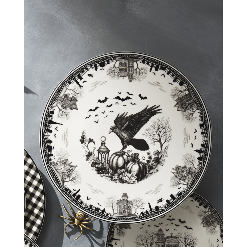 Lenox Haunted Village Cake Plate