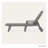 Lakeside POLYWOOD Nautical Chaise with Arms & Wheels-9706120