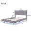 EU Double & King Floating Linen Bed Frame with Dual-Zone LED & USB Charging, Adjustable Tufted Headboard, Beige/Grey, 140/160x200cm-2033971436-2033971426