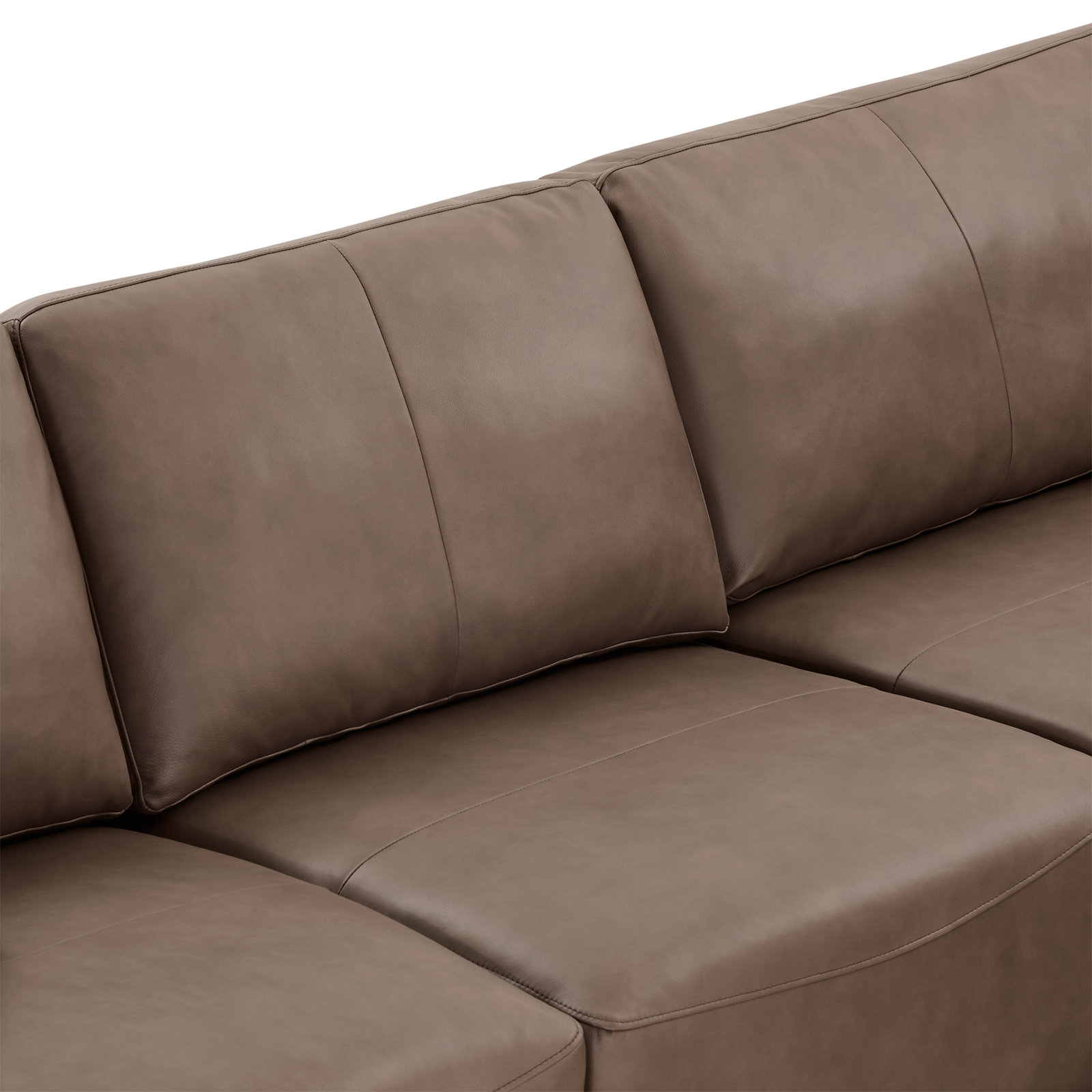 Becki Owens for Joss & Main Upholstered Sectional, Aline Sable Genuine Leather