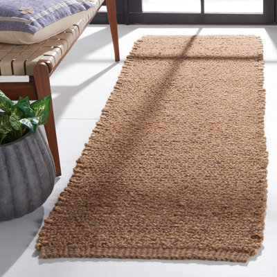 Borrego Natural Fiber Hand Woven Jute Chevron Rug