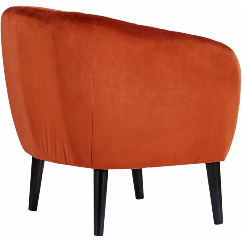Chaise d'appoint, chaise rembourrée avec conception en tonneau