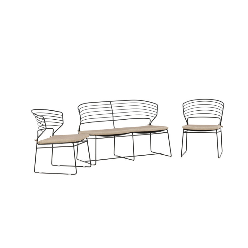 Annah Steel Garden Bench