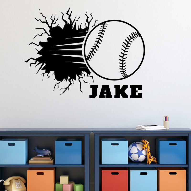 Jimenez Sports Non-Wall Damaging Wall Decal, Black, Yes