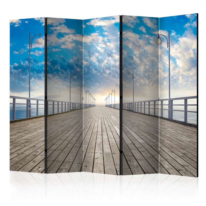 Azad 172cm H Folding Room Divider, 5