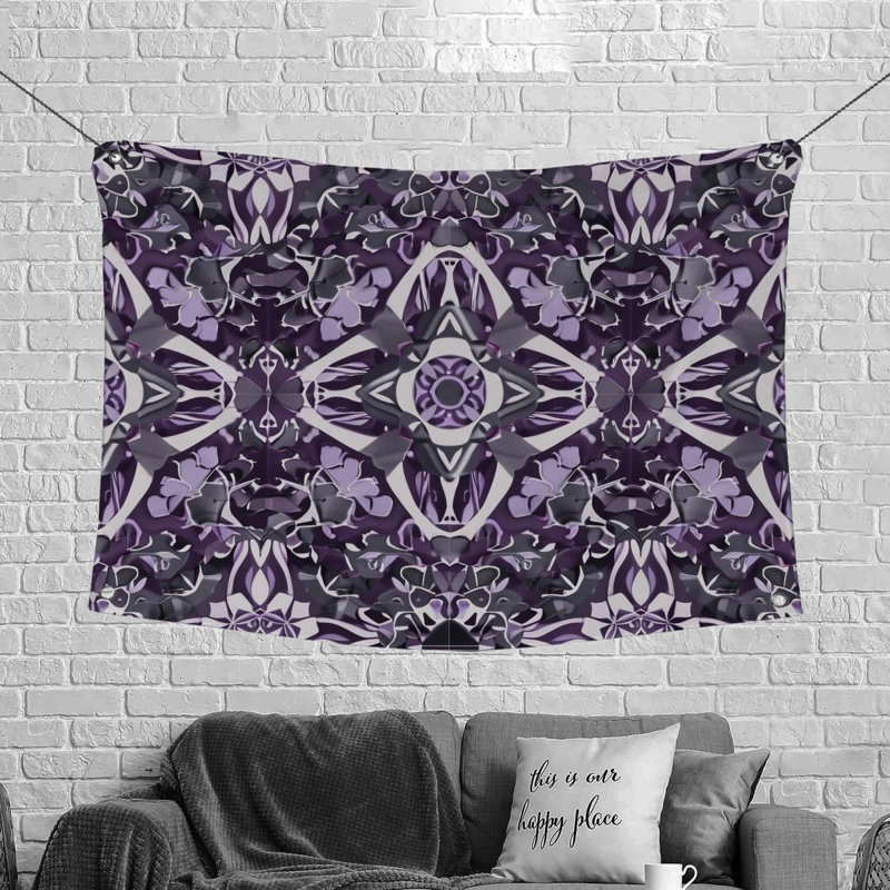 Tapisserie en tissu en microfibre, H 88 po x l 104 po