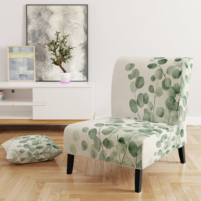 Fauteuil de chambre Eucalyptus rembourré - Minimal Eucalyptus Veil I, Slipper Armless