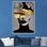 Art mural en verre trempé doré: reproduction d'art sur toile abstraite, 1P