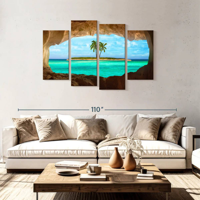 Caribbean Beach Cave, H 48 po x l 75 po
