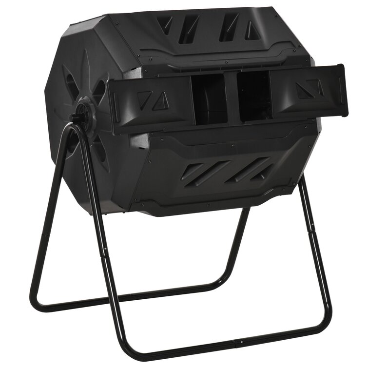 42 Gal. Outdoor Tumbler Composter with Latching Lid
