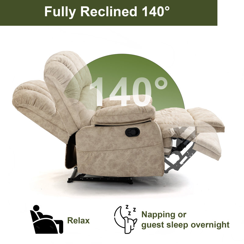 Ilkeston40"W Manual Recliner Chair, Beige