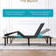 Lit très grand divisé avec tête et pied réglables - Structure en métal robuste, télécommande sans fil, chambre à coucher, design ergonomique moderne, meubles inclinés