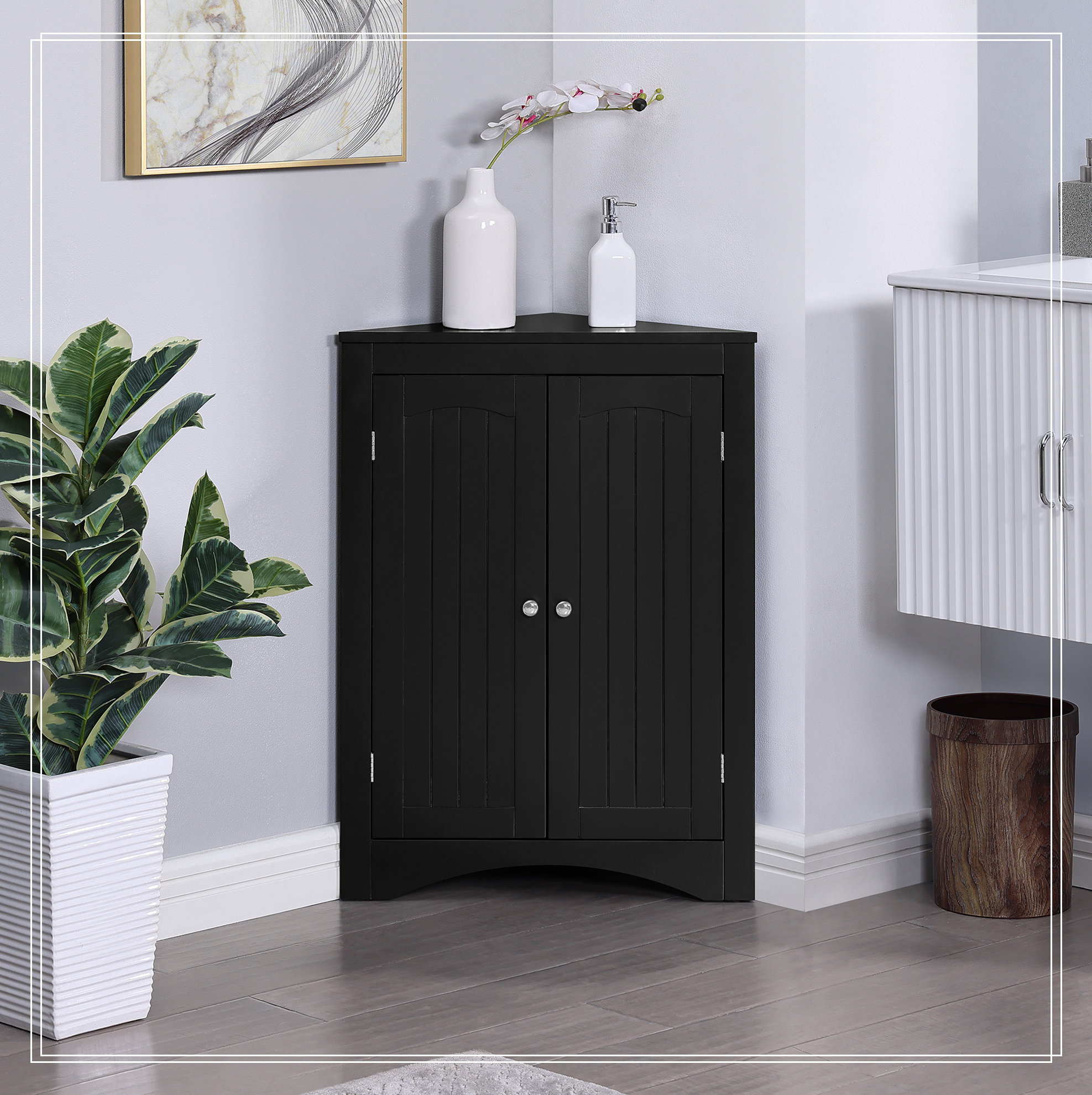 Lark Manor sideboard cabinet,corner cabinet,Bathroom Floor Corner ...