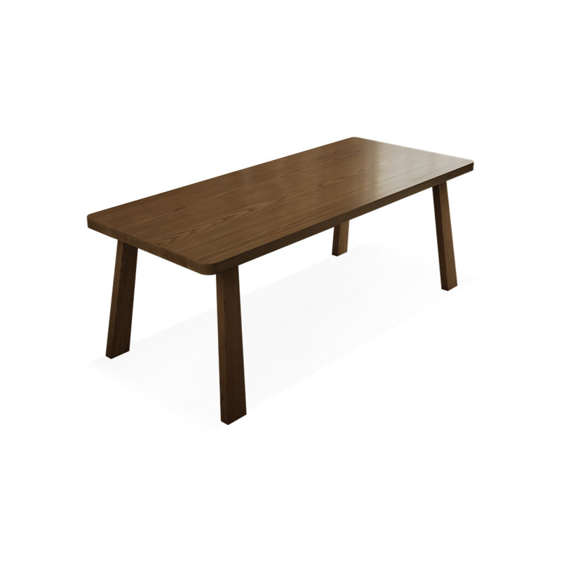 Bureau rectangulaire en bois massif 70,87 "noyer, H 29,53 po x l 62,99 po x P 27,56 po