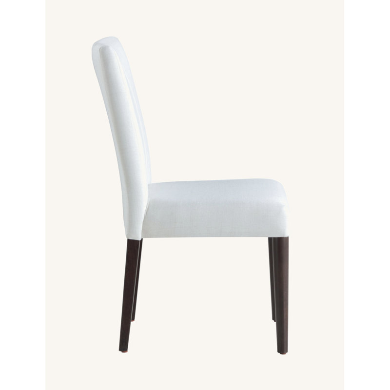 Side Chair (Set-2), White & Brown Finish