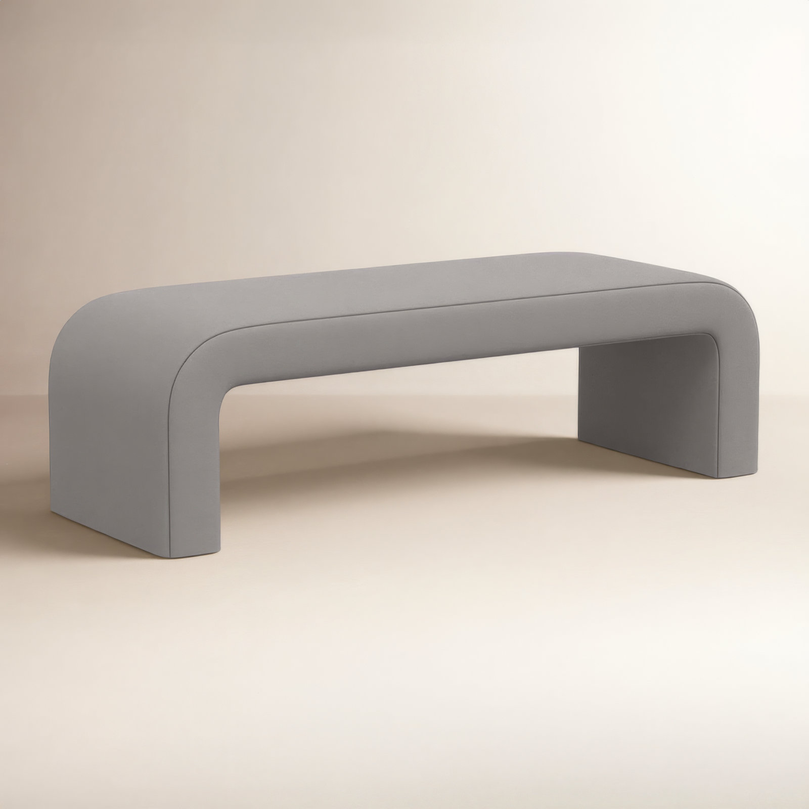 Barley 52" Bedroom Bench, Classic Otter Performance Velvet