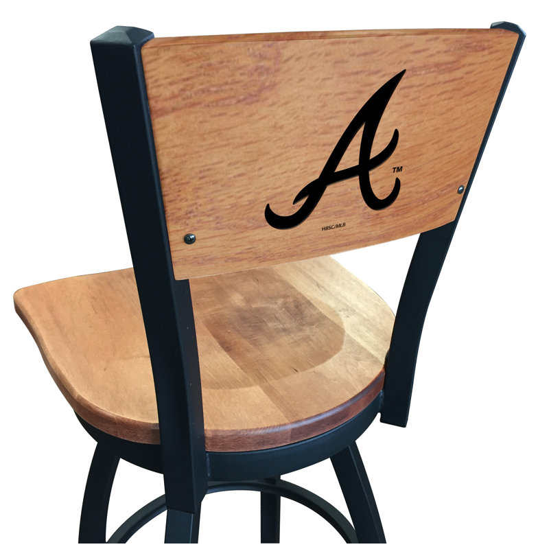 L038 Atlanta Braves Swivel Bar Stool, Extra Tall (50” Seat Height)
