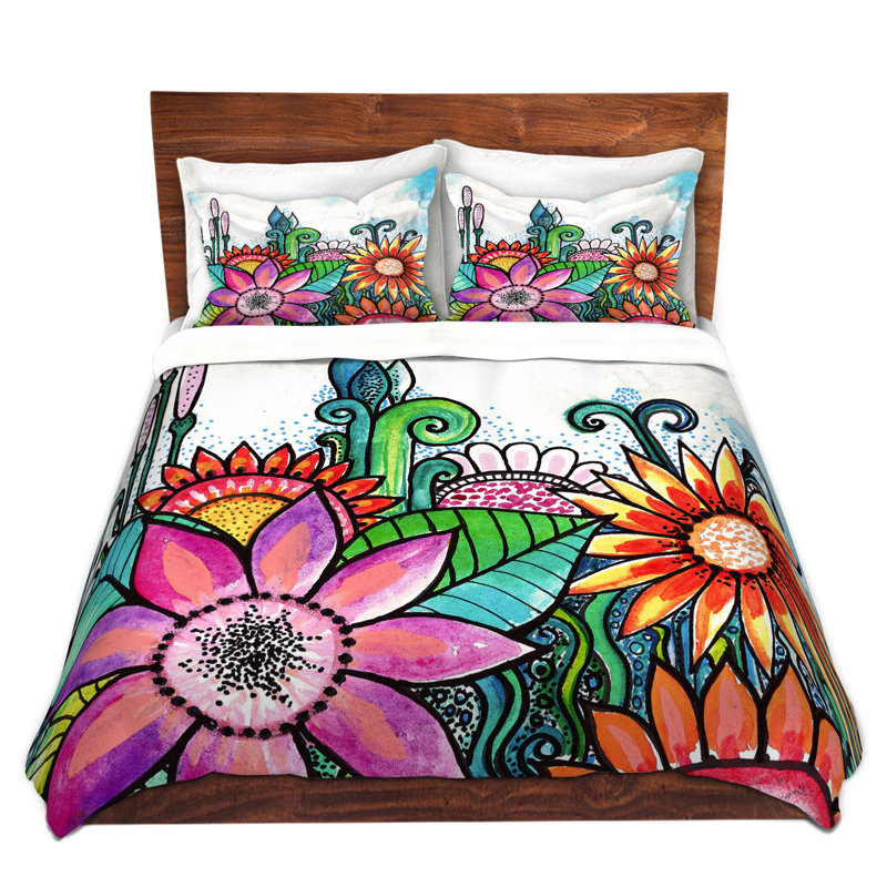  Housses de couette en microfibre Robin Mead Spring, Housse de couette simple + 1 taie décorative stan