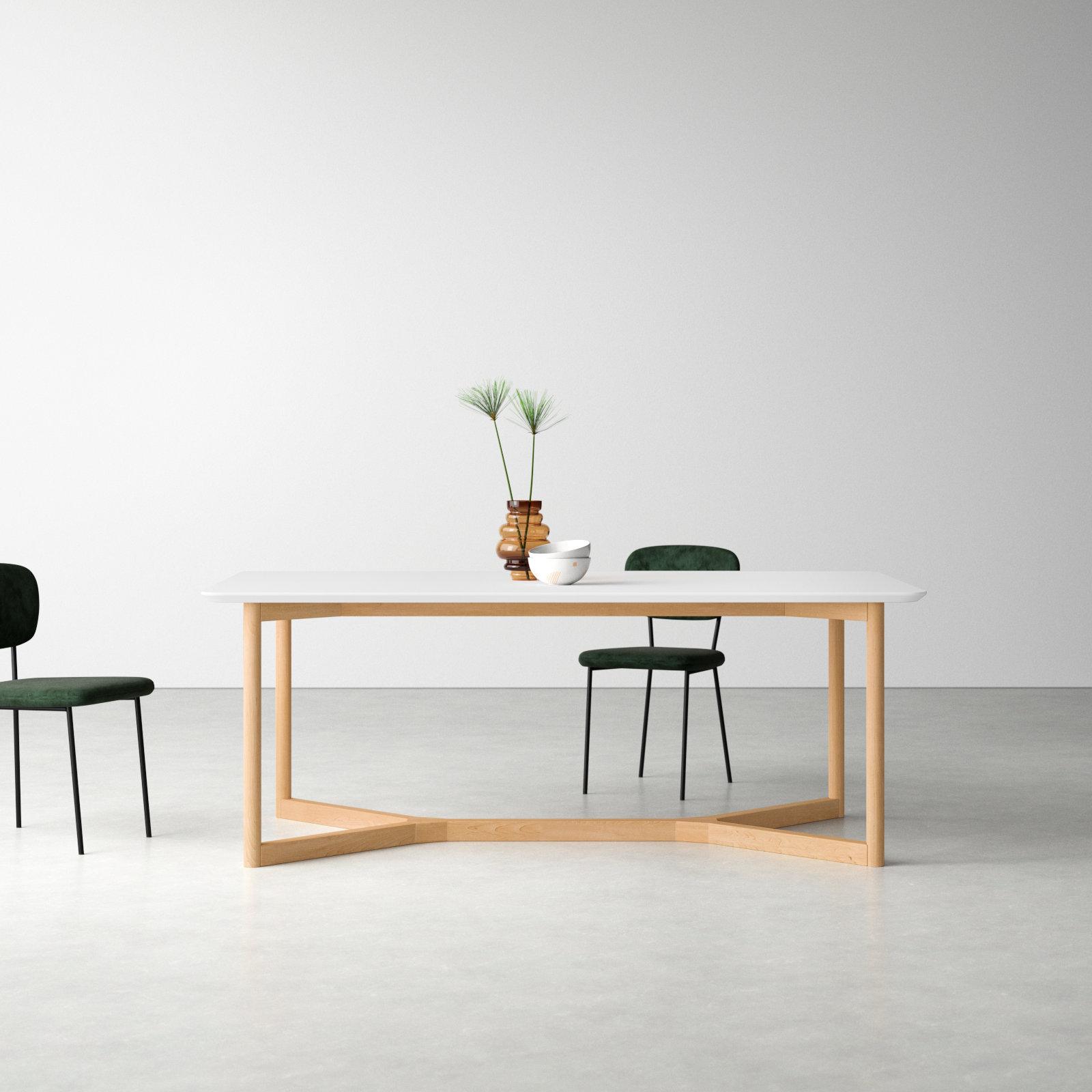 Gia Dining Table, 79.14" L x 42.92" W
