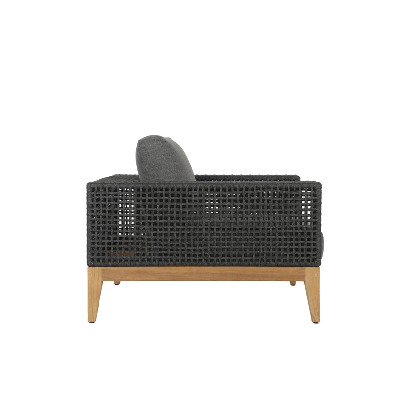 Salerno Outdoor Lounge Chair, Dark Gray
