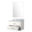 30 po L x P 22 po, meuble-lavabo blanc avec comptoir en marbre, miroir 28 po, baignoire à fermeture en douceur en blanc-120658888